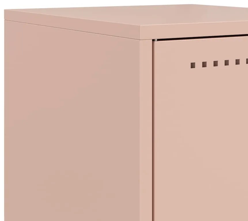 Mesa de cabeceira 36x38,5x43,5 cm aço rosa