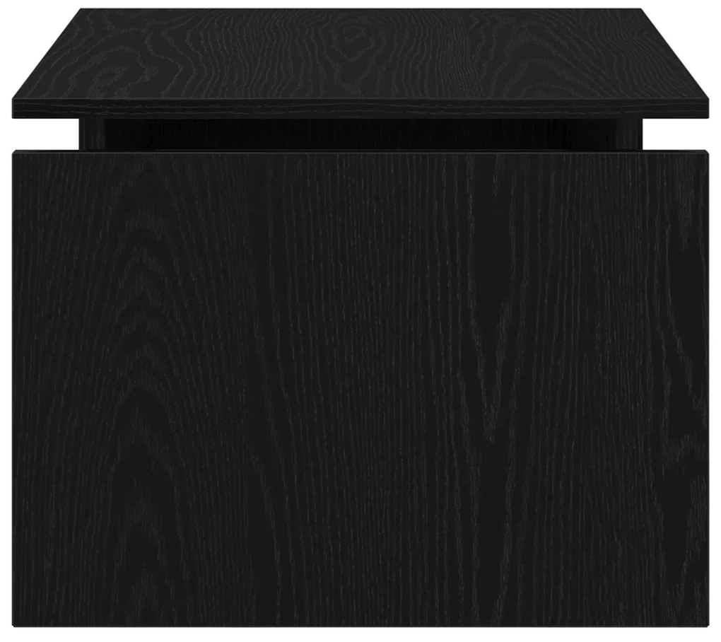 Mesa de Centro vidaXL Preta em Carvalho 68x38x50 cm Madeira Aconstruir