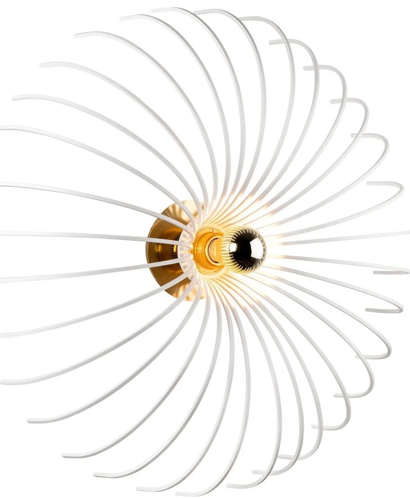 Aplique Aspendos – Branco – 16 cm de Diâmetro, 56 cm de Altura