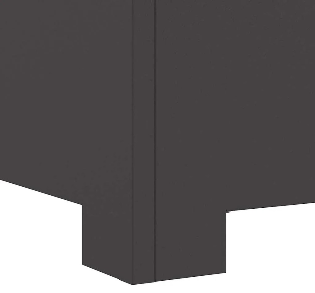 Fogueira Quadrada vidaXL Preto 80x80x40 cm Aço