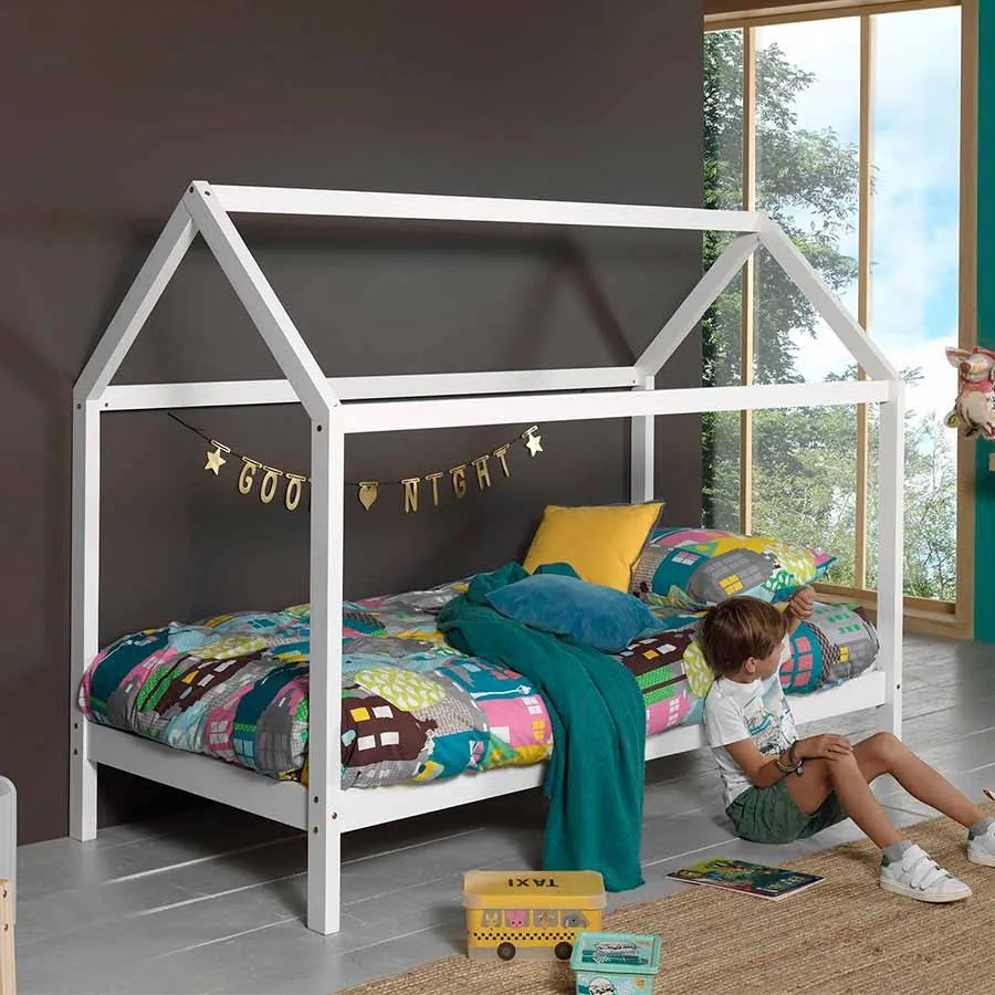 Conjunto Cama infantil de Casa DALLAS 90x200 com Colchão Branca