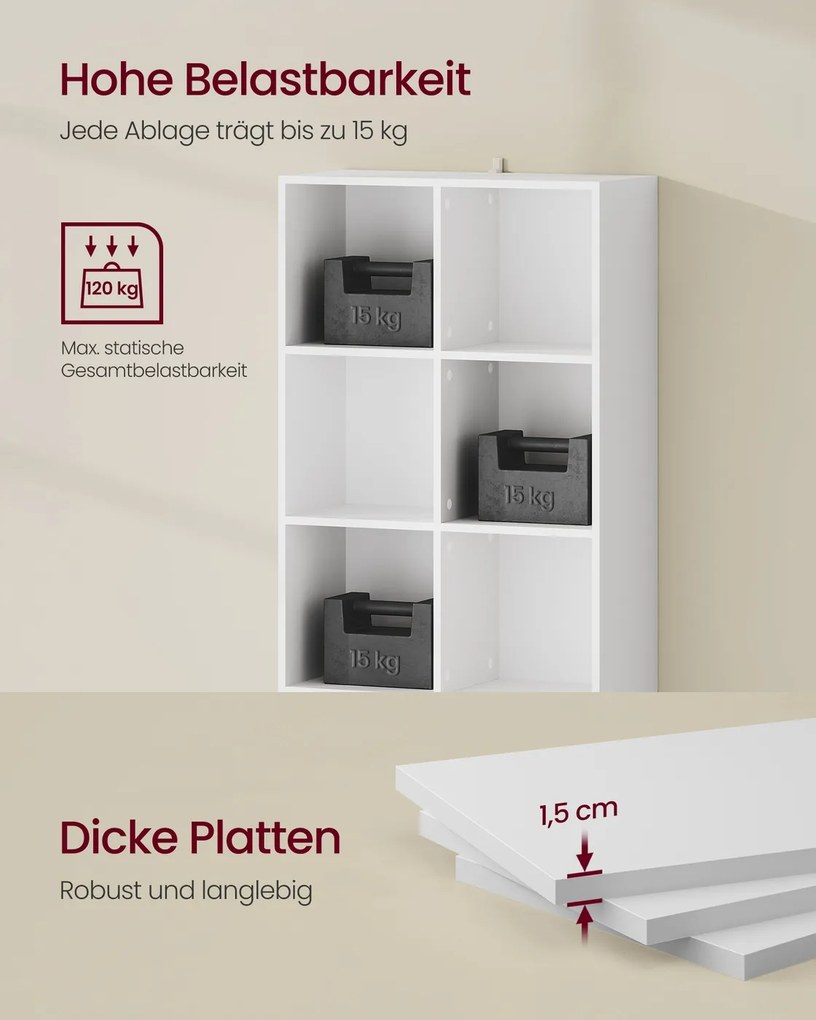 Estante com 4 prateleiras e 2 compartimentos 29 x 65,8 x 130 cm com portas em branco