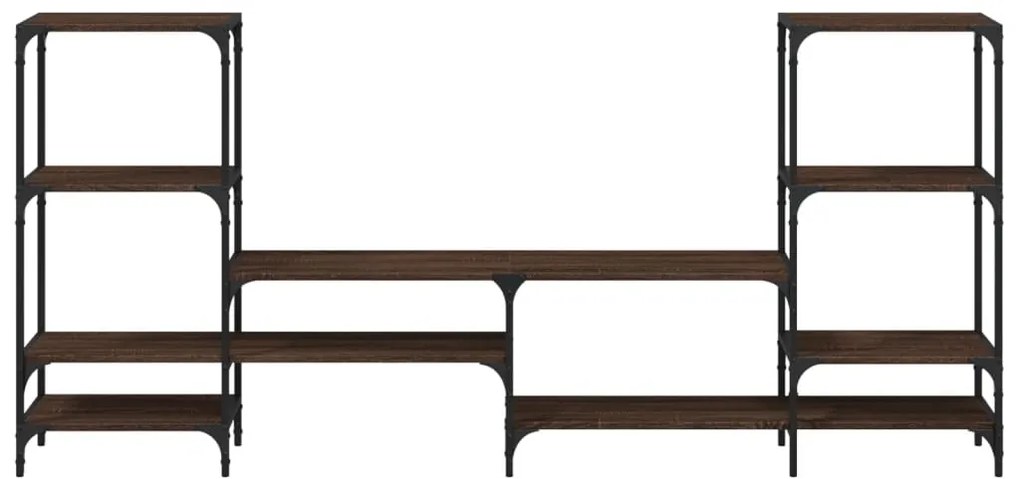 Armário TV 206,5x28,5x95cm derivados madeira carvalho castanho