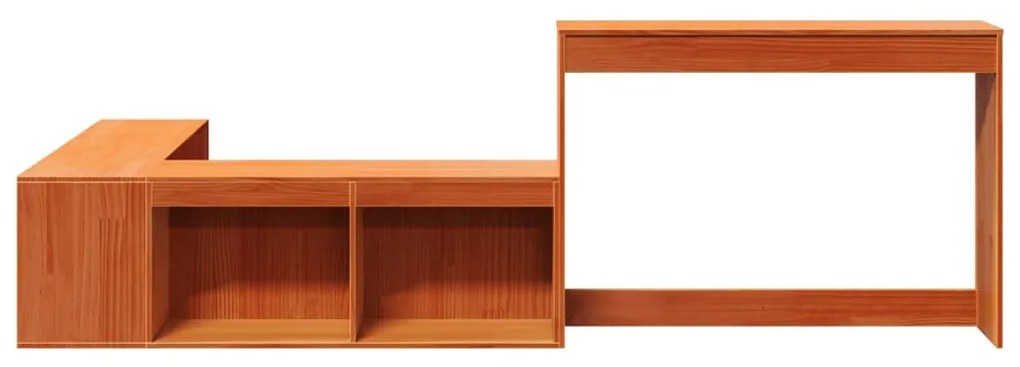 Mesa de cabeceira c/ secretária 232x112x75cm pinho castanho-mel