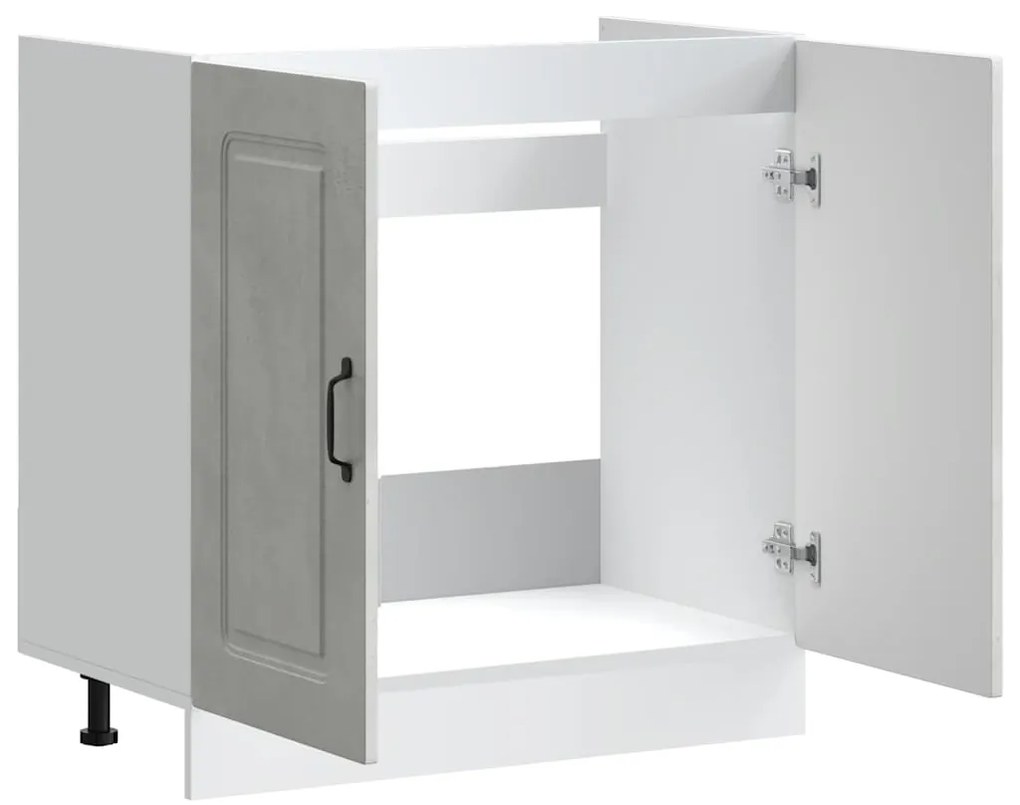 Armário baixo lavatório Kalmar 80x46x81,5 cm cinzento betão