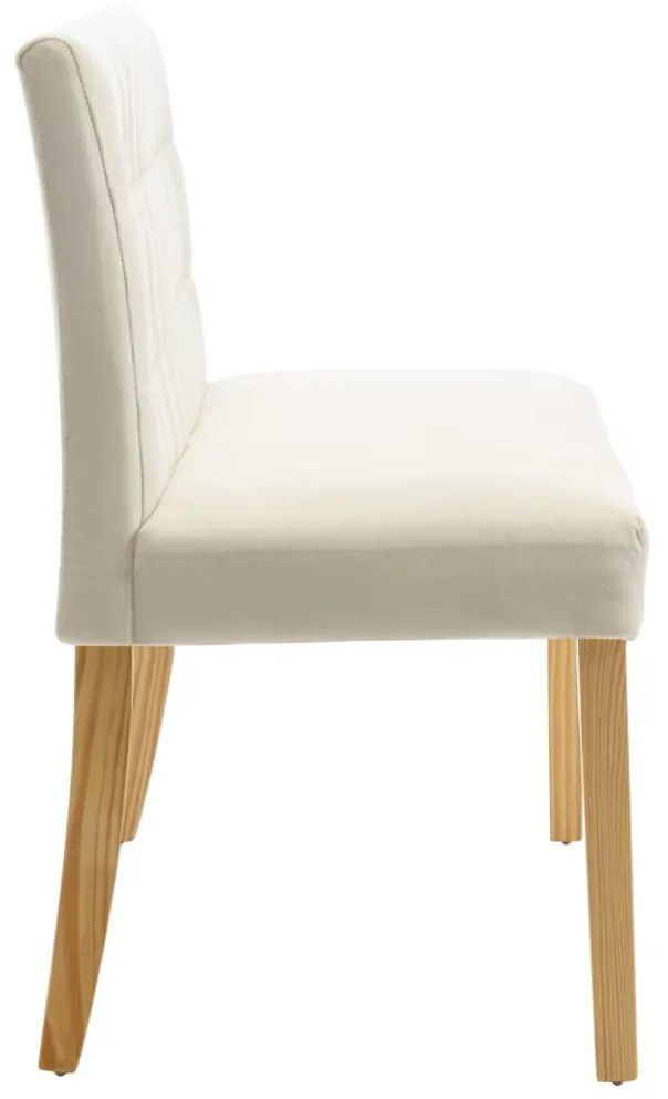 Banco 140 cm veludo cor creme