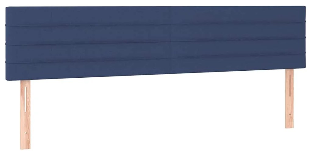 Cama boxspring com colchão 120x190 cm tecido azul