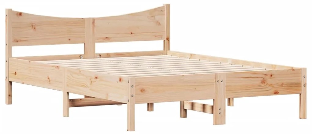 Cama sem colchão 140x200 cm madeira de pinho maciça