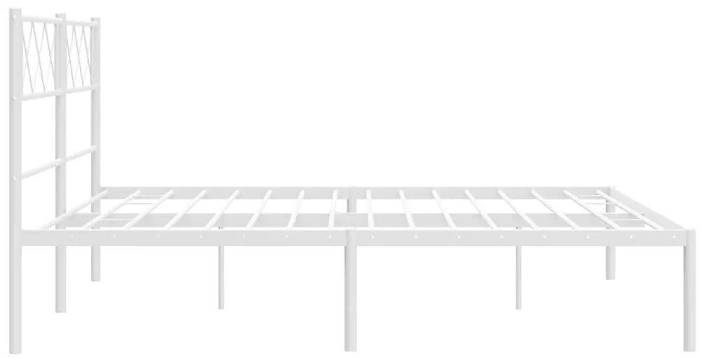 Estrutura de cama com cabeceira 120x200 cm metal branco