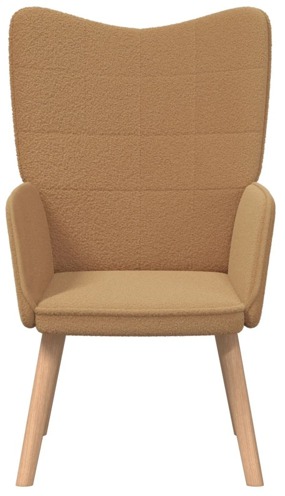 Poltrona Relaxante vidaXL Bege em Tecido Estilo Lã