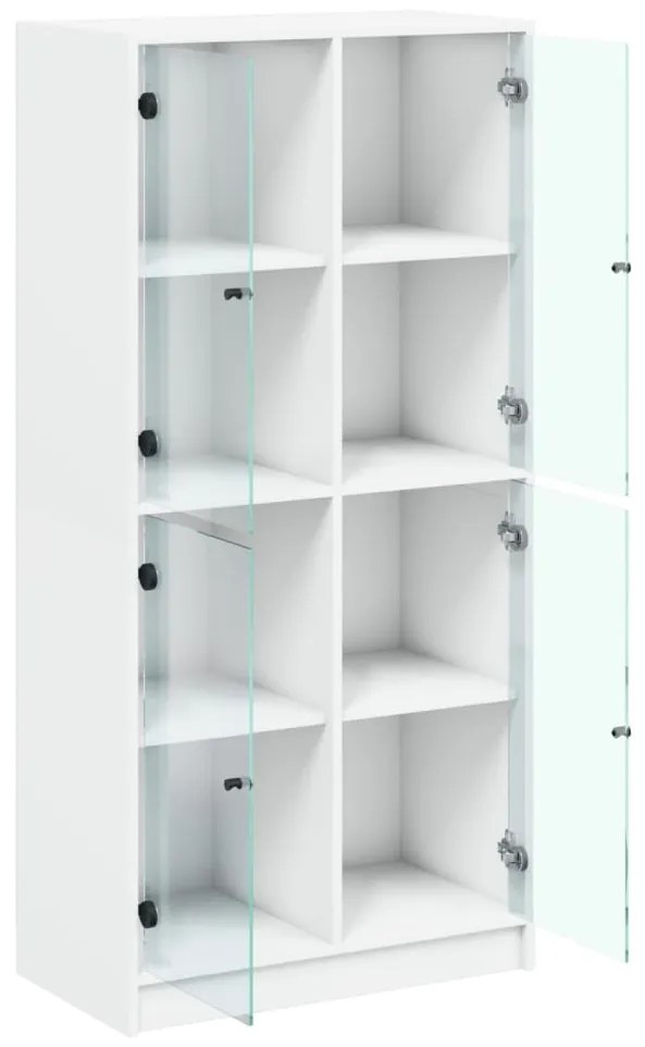 Armário alto c/ portas 68x37x142 cm derivados de madeira branco