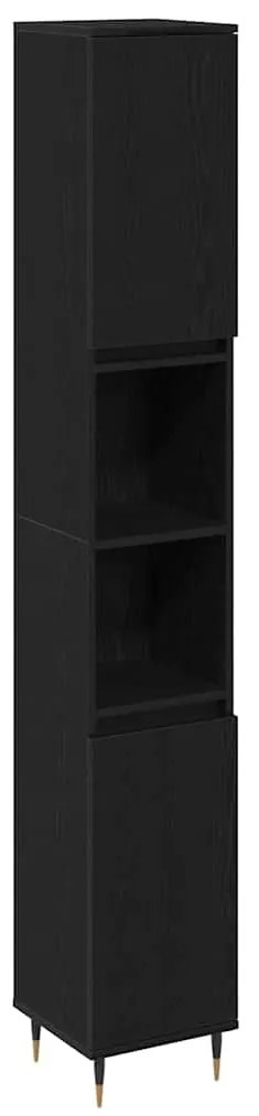 Conjunto de Móveis para Casa de Banho vidaXL 3 peças Carvalho Preto Ma