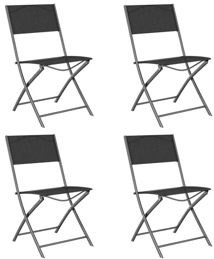 5 pcs conjunto de jantar para jardim cinzento e preto