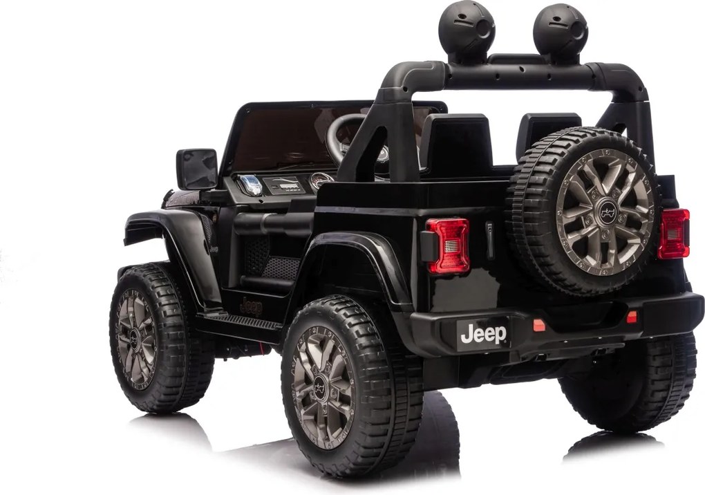 JIPE elétrico para Crianças Jeep Wrangler Rubicon LIFT  24V 4x4, Rodas de espuma EVA Preto