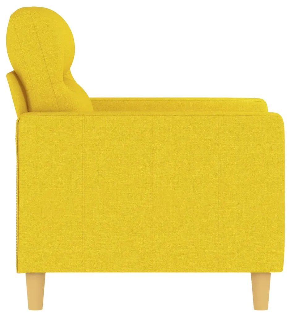 Poltrona 60 cm tecido amarelo-claro