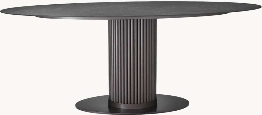 Mesa de jardim oval Volterra, 200 x 119 cm