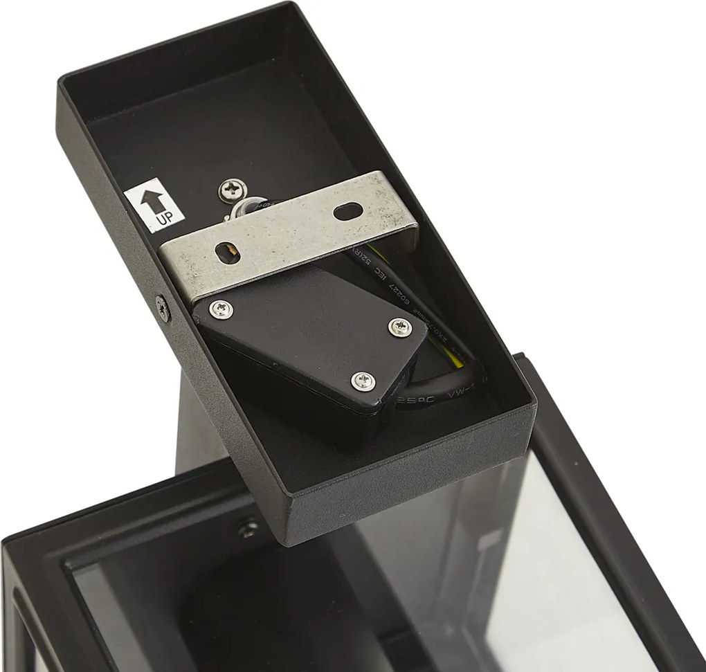 Candeeiro de parede industrial para exterior cinzento escuro IP44 - Sutton Down