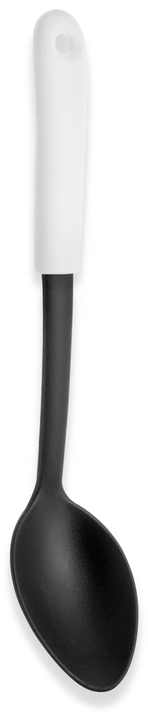 Colher Arroz Nylon Living Preto / Branco 30.5cm
