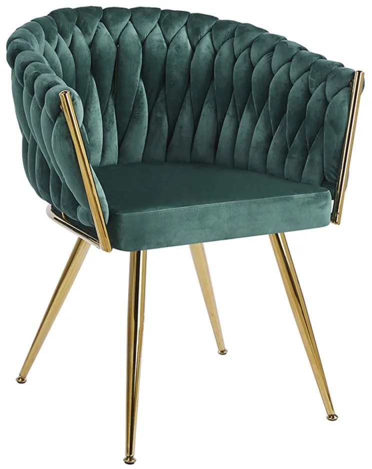 Cadeira Widny Golden Veludo - Verde
