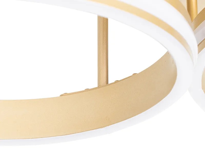 Candeeiro de teto em latão com LED regulável em 3 níveis 3 luzes - Navara Design