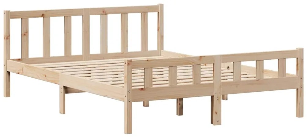 Cama sem colchão 150x200 cm madeira de pinho maciça