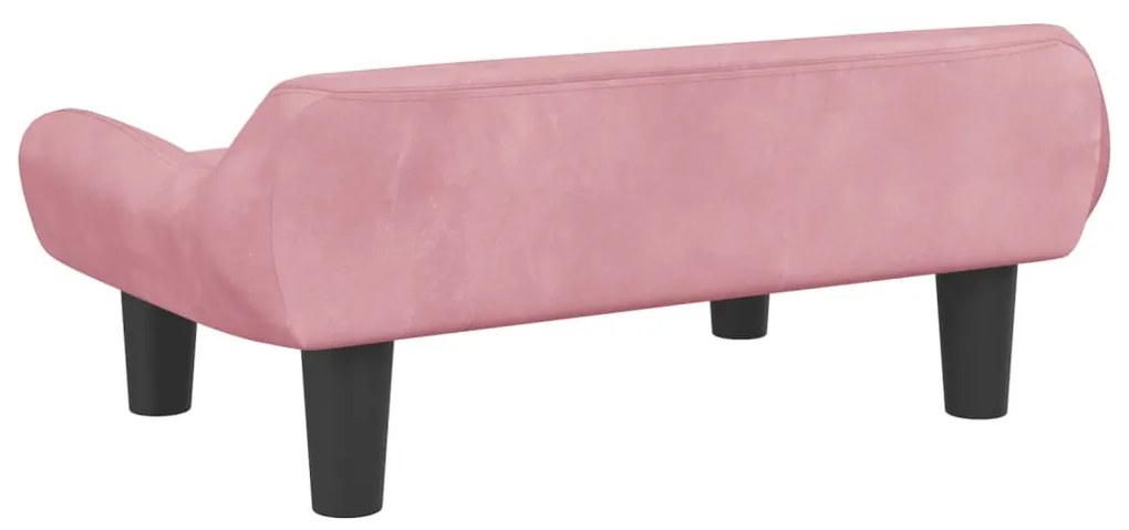 Cama para cães 70x40x24 cm veludo rosa