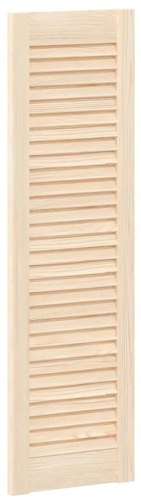 Portas de armário 4 pcs com design de persiana pinho maciço