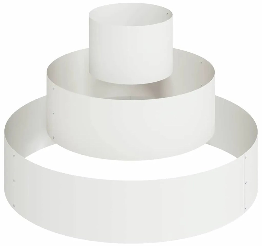 Vaso de Metal Aço/Branco Aço revestido a pó Grande Vasos