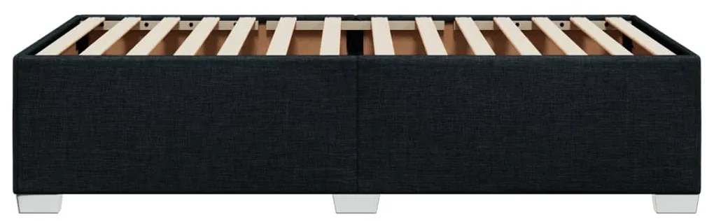 Estrutura de cama sem colchão 90x200 cm tecido preto