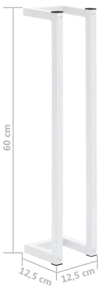 Toalheiro 12,5x12,5x60 cm aço branco