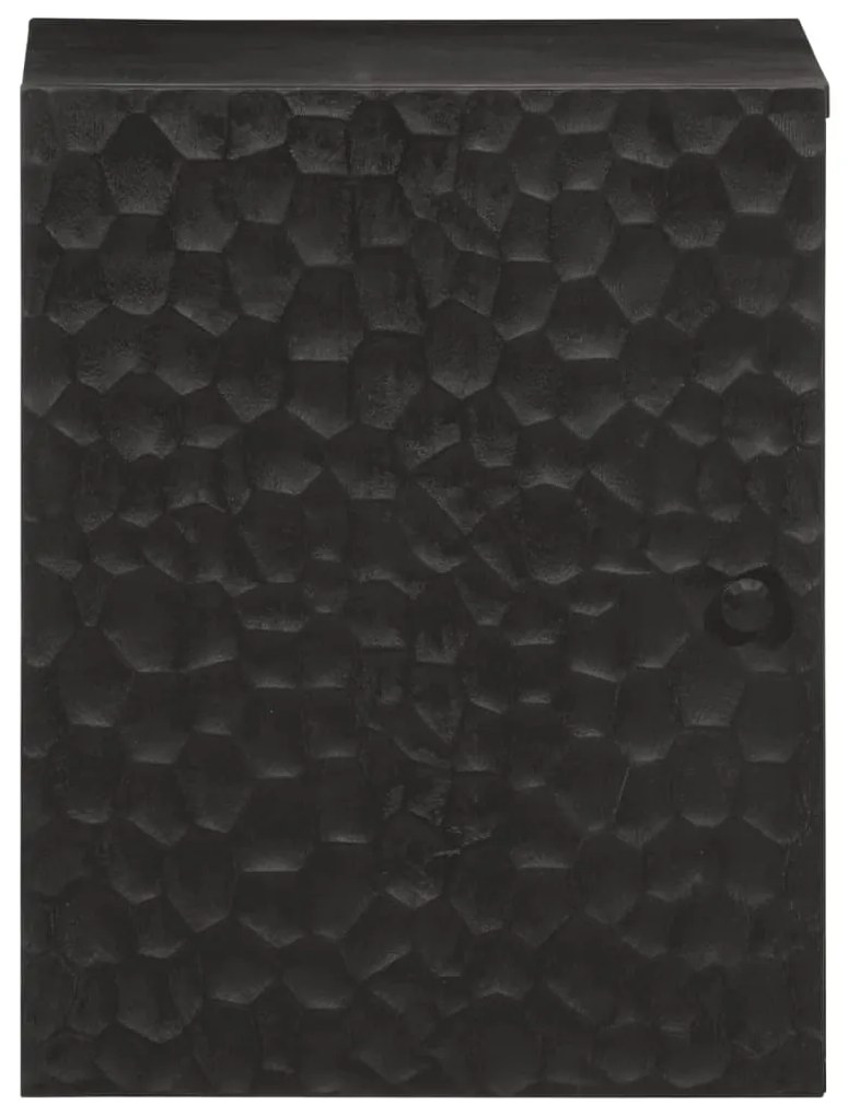 Armário de parede para WC 38x33x48 cm mangueira maciça preto