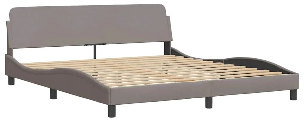 Estrutura de cama com LED sem colchão 200x200 cm tecido