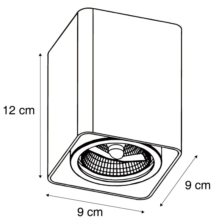 Foco de superfície de design branco GU10 70mm giratório e inclinável - Vox Design