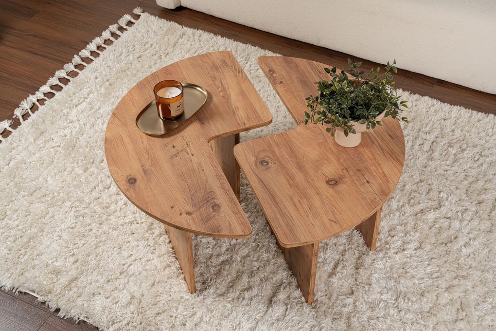 Mesa de Café Moira – Pinho Atlântico – Ø90x41 cm