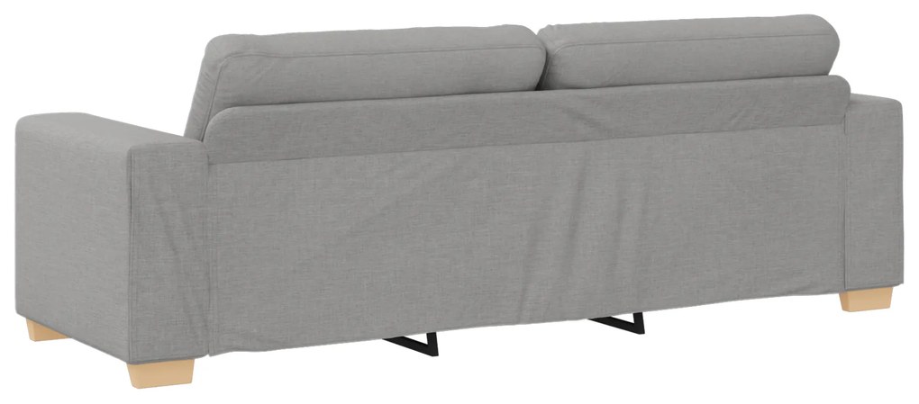 Conjunto de Sofá de 2 Peças com Almofadas Tecido Cinza Nuvem