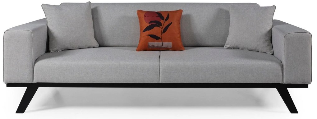 Sofá-Cama de 3 Lugares Leon – Cinzento Claro – 222 cm x 92 cm x 77 cm