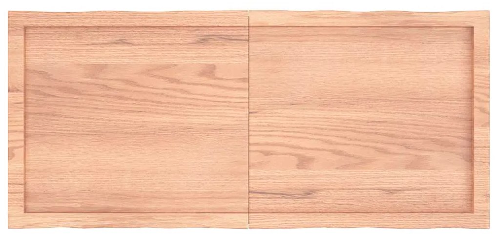 Tampo de mesa com bordas vivas carvalho tratado castanho-claro