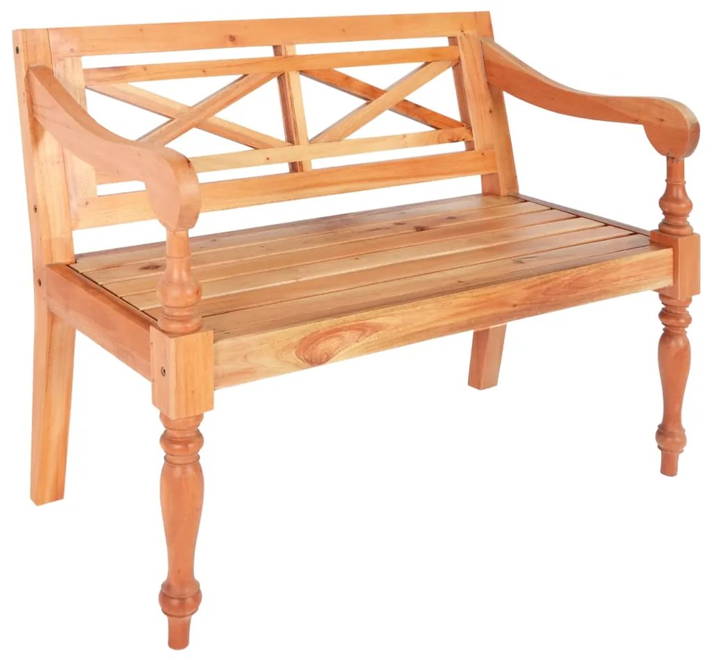 vidaXL Banco Batávia 98 cm madeira maciça de mogno castanho claro