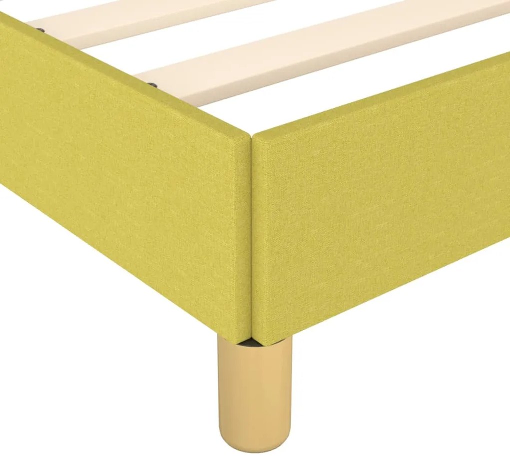 Estrutura de cama sem colchão 160x200 cm tecido verde