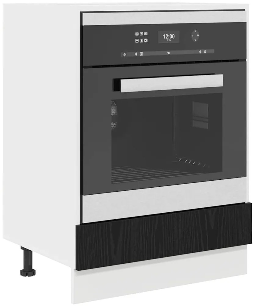 Armário de forno Carvalho preto 60 x 46 x 81.5 cm