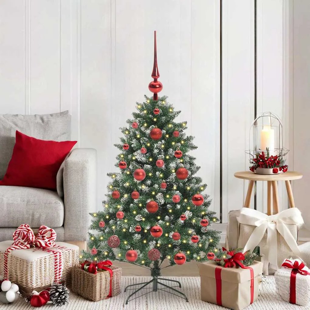 vidaXL Árvore de Natal Artificial Verde 120 cm PVC, Plástico e Aço