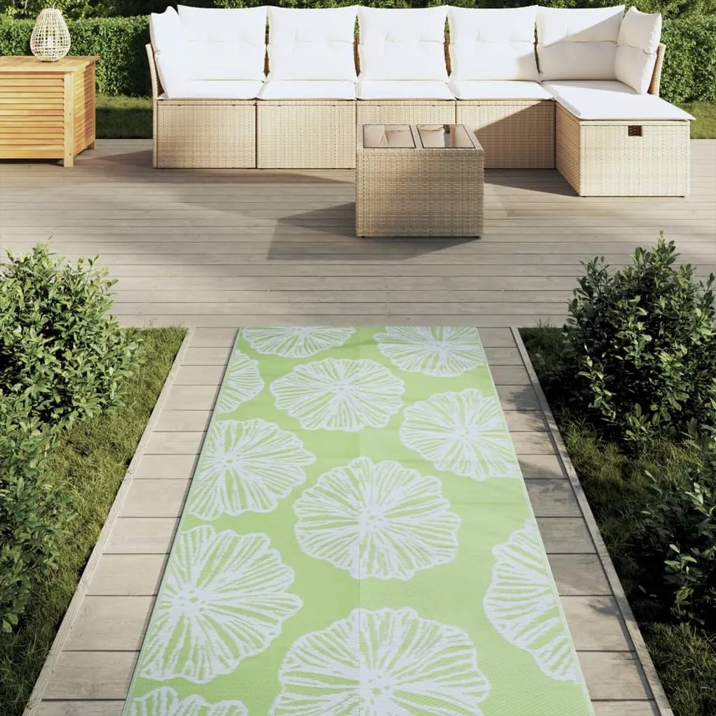 Tapete de exterior 80x250 cm PP verde