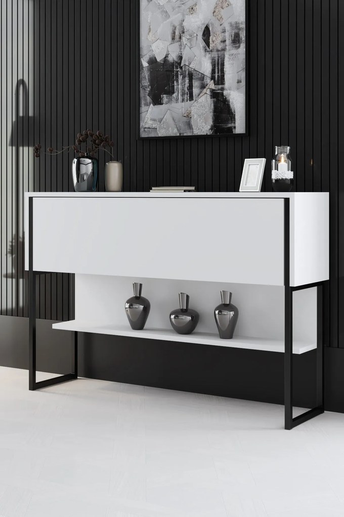 Cômoda Luxe – Preto e Branco – 120x80x30 cm