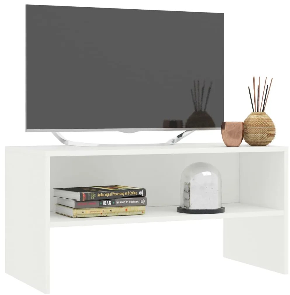 Móvel de TV 80x40x40 cm derivados de madeira branco