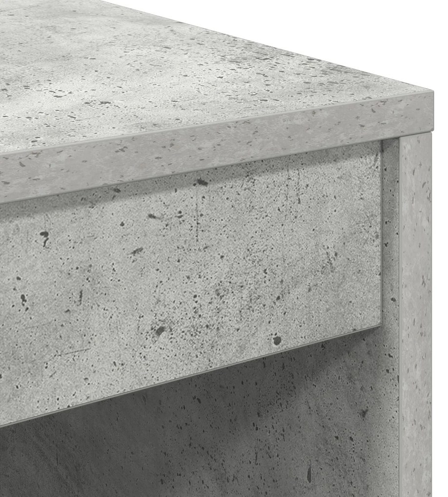 Secretária de Escrita Cinza Concreto MDF com visual concreto
