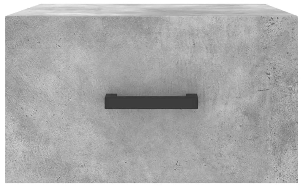Mesa cabeceira montagem na parede 35x35x20 cm cinzento cimento