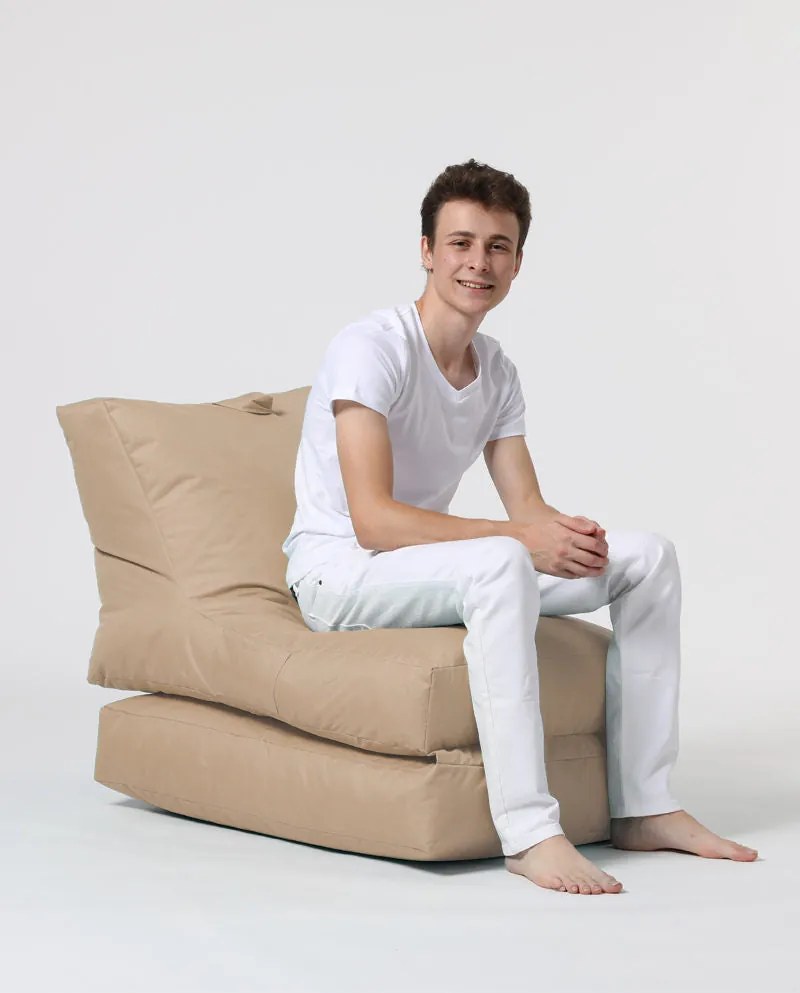Sofá Cama Pufe Siesta – Vison – 55x40x180 cm | Tribo Home