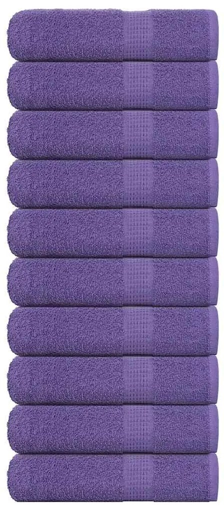 vidaXL Toalhas de banho 10 pcs FROGN 70x140 cm 100% algodão roxo