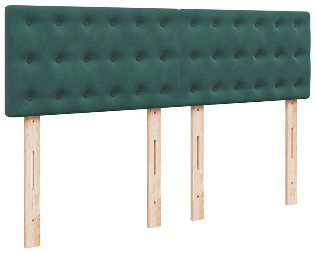Estrutura de cama otomana com colchão 140x200 cm verde escuro