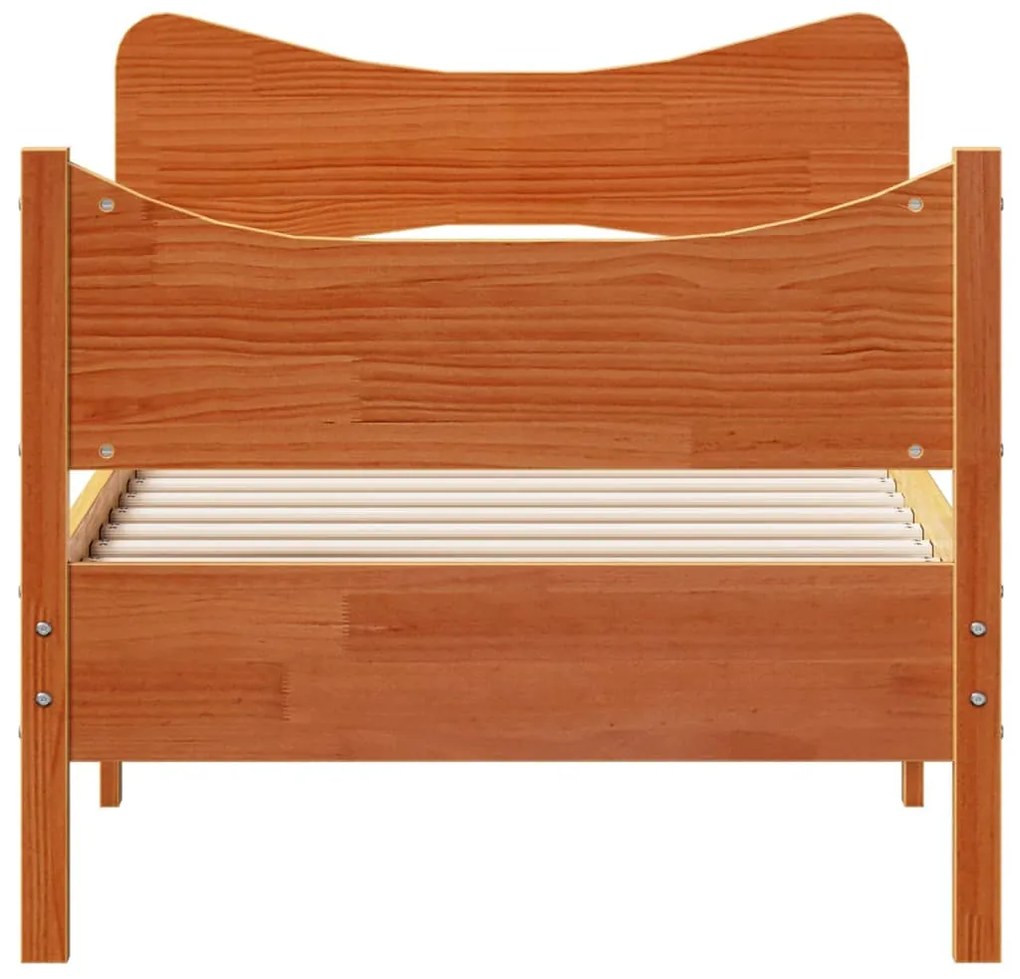 Cama sem colchão 90x200 cm pinho maciço castanho-mel